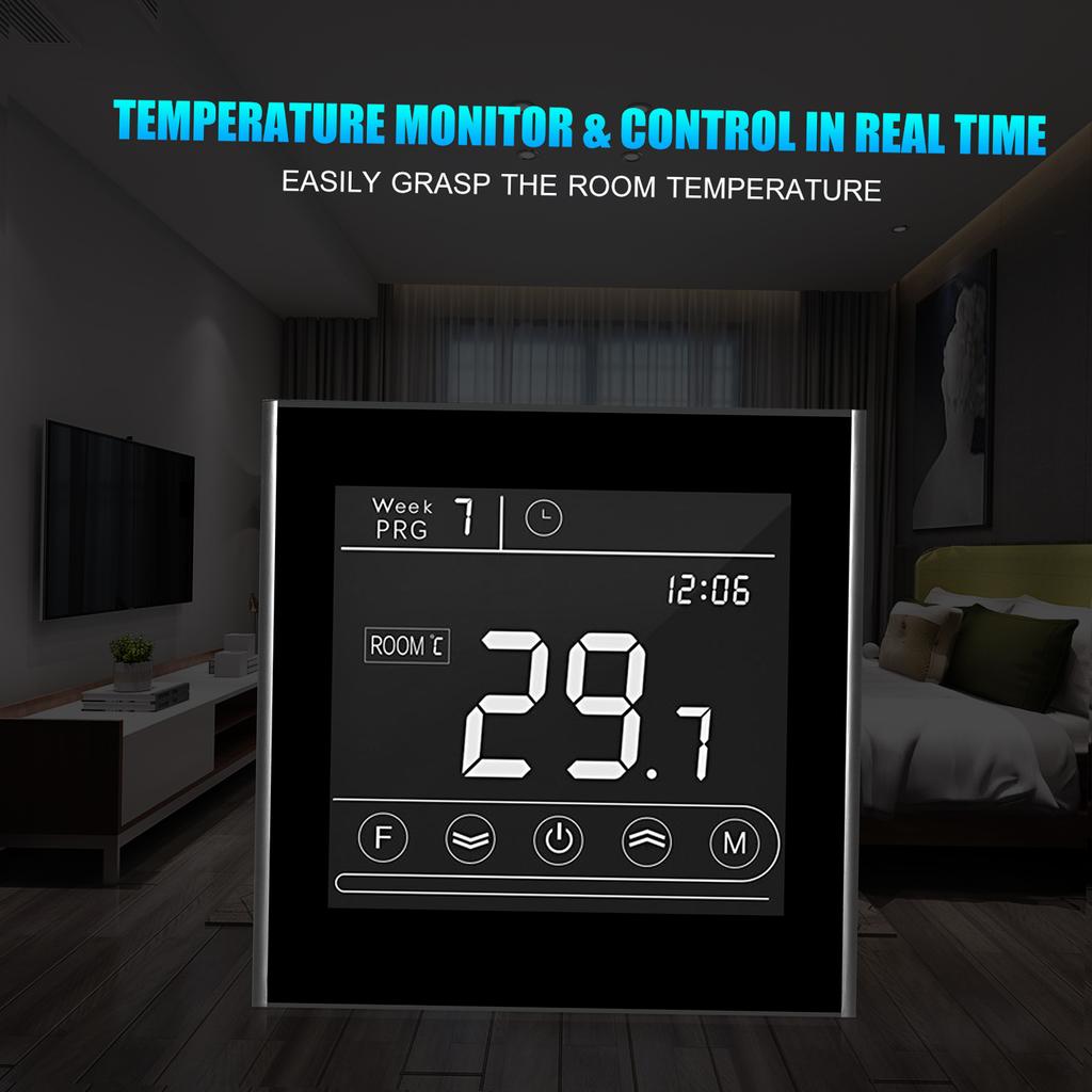Smart Wifi Thermostat Programmable Gas Boiler Thermostat Temperature Controller LED Display Touchscreen Backlight