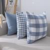 Синие наволочки в клетку для дома, декоративные наволочки для дивана 45x45 см 1 шт.