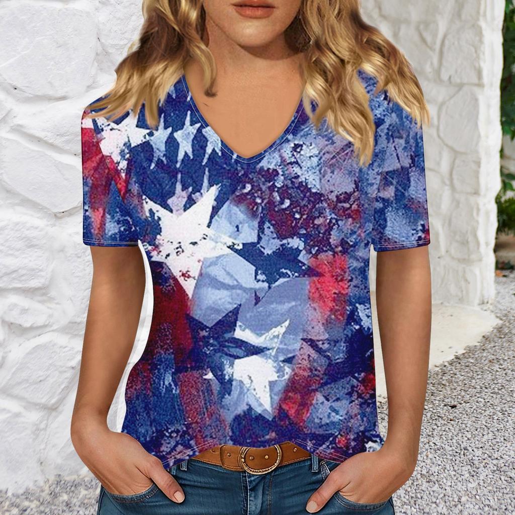 T Shirts Short Sleeve V Neck Tees For Women Fashion Tops Trendy Lightweight Soft Casual Summer Top