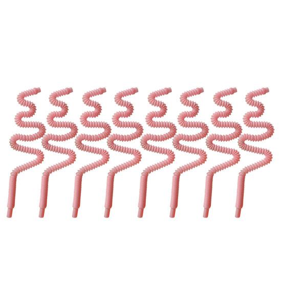 Разноцветные изогнутые гибкие соломинки 6 мм, многоразовые, пищевой пластик, гибкие соломинки для питья, для дня рождения, дома, путешествий