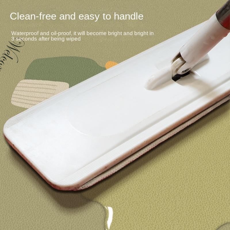 Современный Минималистичный Коврик для Входной Двери Дома Ковер из ПВХ Кожи Маслостойкий и Грязеотталкивающий Кухонный Коврик Большая Площадь Моющийся Коврик для Балкона