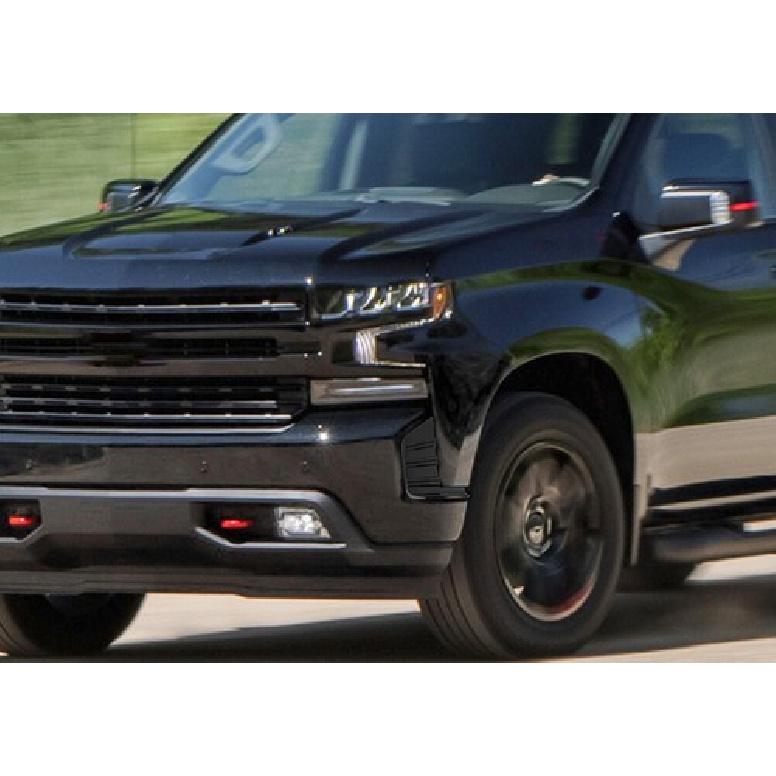 Front Bumper Fog Light Cover Trim Bezels For Chevy Silverado 1500 -22 Black