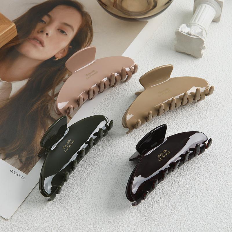 Женские Изысканные Элегантные Заколки для волос Акула Зажимы для волос Большие Ацетатные Модные Девичьи Аксессуары для волос Темперамент Заколка для волос