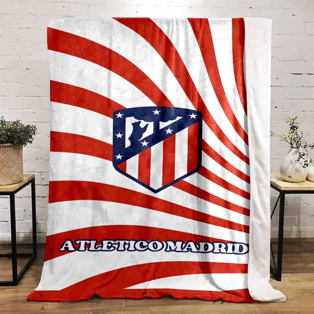 Atlético Madrid Striped Blanket print blanket soft and cozy perfect for the living room bed sofa or a nap,gift