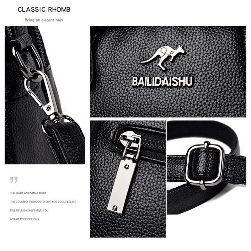 Женская сумка кроссбоди, Водостойкая однотонная квадратная сумка на плечо, Трехслойная застежка-молния, Кошелек-клатч для телефона для женщин