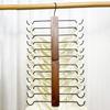 Multi-layer Clothes Hanger Organizer Rack Solid Construction Foldable Design Pants Hanger Space Saving Closet Organizer
