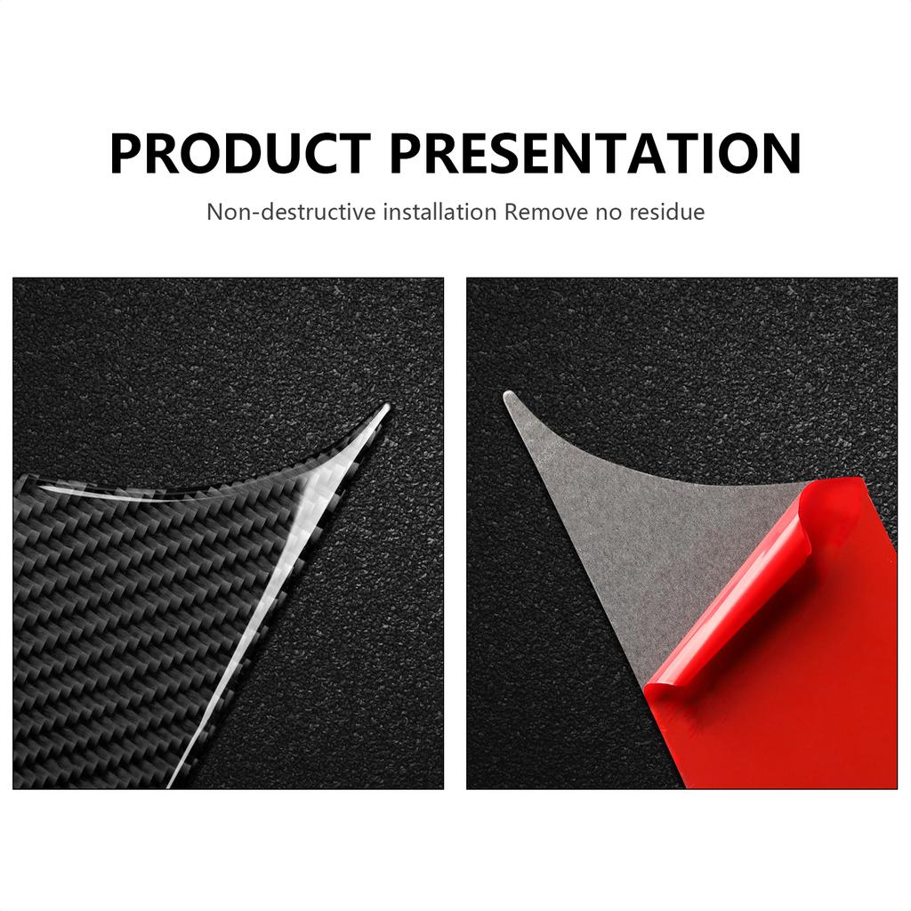 Carbon Fiber Car Gear Shift Panel Sticker Interior Trim Cover For Ford Mustang GT 2015 2016 2017 2018  