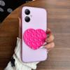 Чехол-присоска в форме сердца для Vivo Y27 4G, полупрозрачный матовый, ударопрочный, из мягкого ТПУ