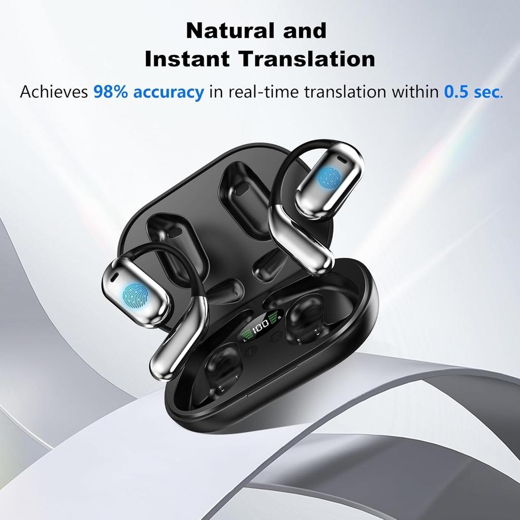 Wireless Earbuds Translation Earbuds Real Time 3 In 1 Ai Language Translator Earphones, HD Sound, Long Battery Life for Business Learning Travel