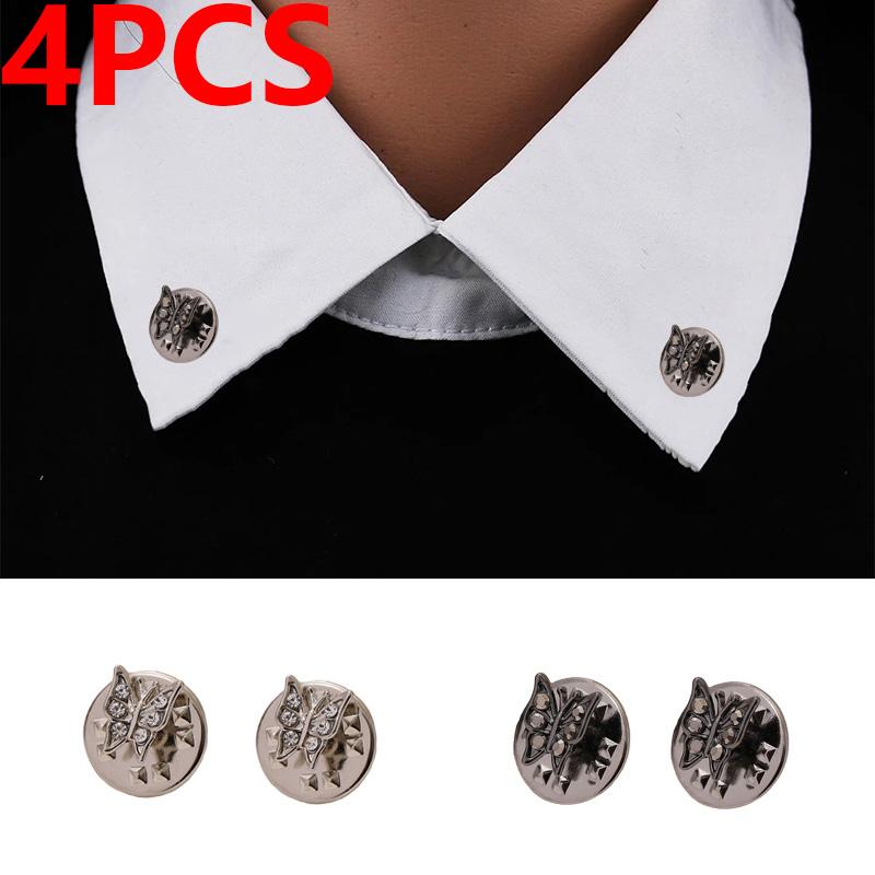 4 шт./компл. брошь с цирконием в виде бабочки, классические винтажные мужские элегантные изысканные темпераментные рубашки, булавки для пальто, дизайнерские броши, ювелирные аксессуары, подарки