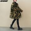 DIMANAF Женские пальто Новые большие размеры Зимние новые кашемировые куртки Пальто Парка с рождественским узором и принтом Дизайн Теплая флокированная верхняя одежда больших размеров