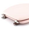 GELCO DESIGN Dolce Toilet Seat - Stainless Steel Hinges - Molded Wood - Crystal Pink