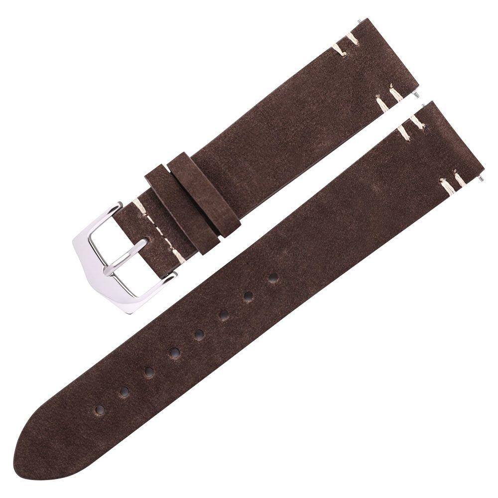 Кожаный ремешок для часов 20 мм 22 мм, ремешок для часов из натуральной воловьей кожи, мягкий и прочный, совместим с Huawei GT Samsung XIAOMI