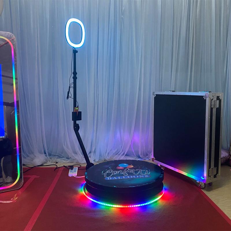 Быстрая доставка 360 Photo Booth Spin Machine 360-градусная камера фотобудка видео аксессуары вращающаяся 80 см цена для вечеринок