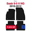 Velour Floor Mats, Basic, For Saab 9-5 Ii Ng Sedan, Estate, Liftback, Hatchback (2010-2012)