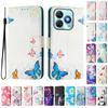 The Butterfly Family Luxury Painted Leather Case Wallet Book Style Cover for ZTE Blade A52,A53,A73,V50 Vita,V40S,V60,A35,A55,A75...