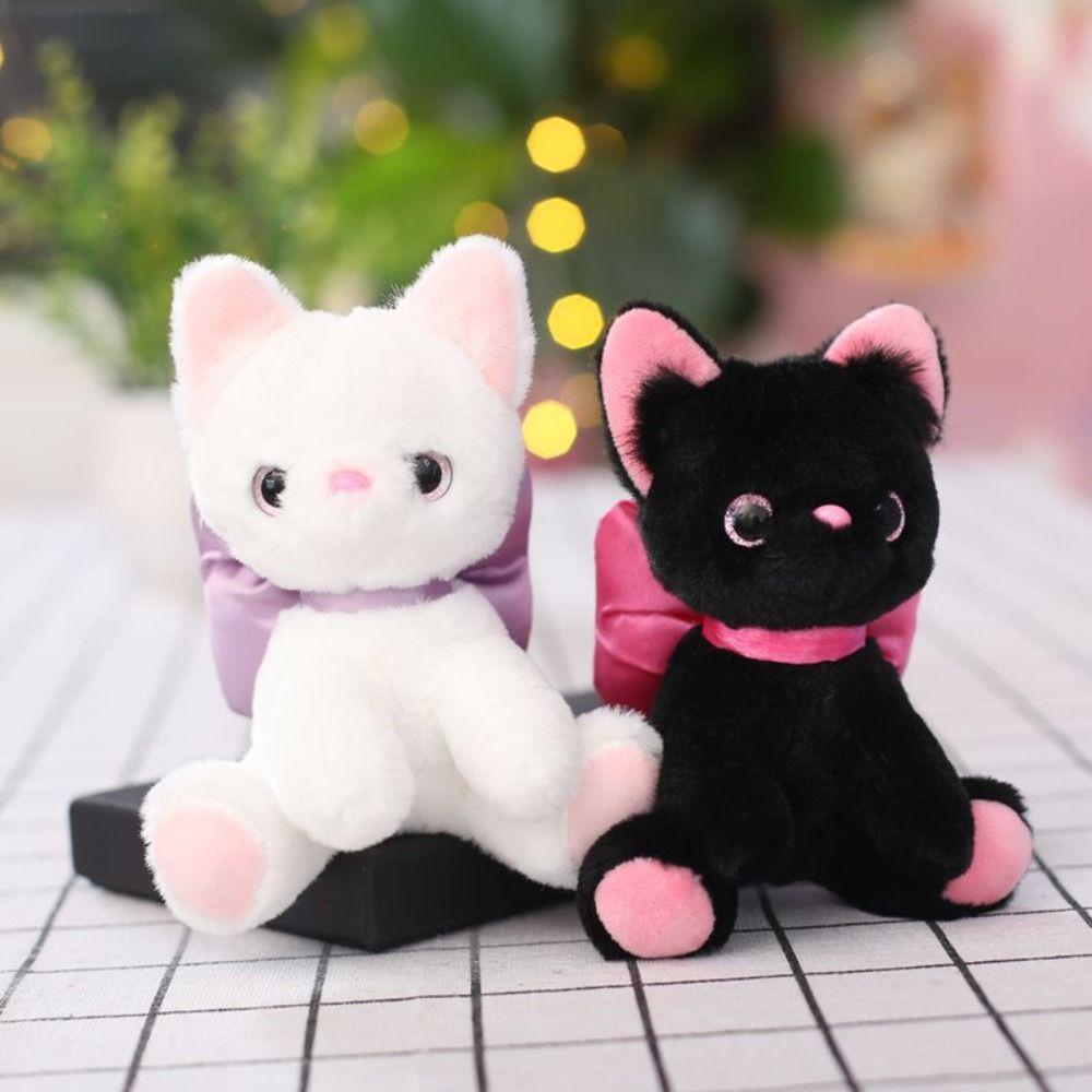 Plushies Doll Kitty Keyring Doll Soft Stuffed Doll Keychain Bow Cat Plush Keychain Kid Girl Boy