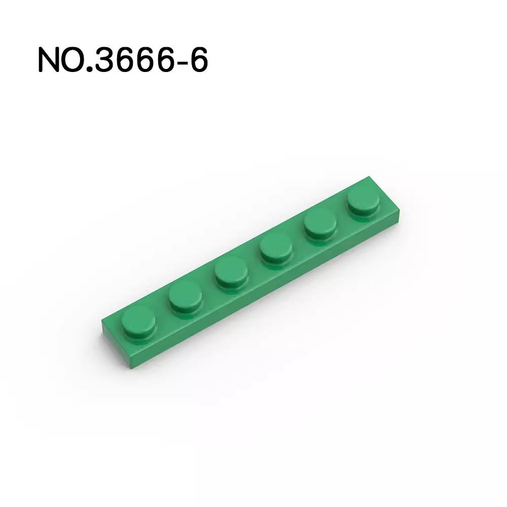 20 шт. Детали MOC 3666 Пластина 1x6 Совместимые кубики DIY Сборка Строительные блоки Частицы Детская головоломка Сборная игрушка Подарок