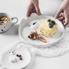 Милая миска для животных, блюдо для торта, большая миска для салата, супа, пасты, кружка для кофе, молочная чашка, керамика, белый набор обеденных тарелок, набор милой посуды, Корея