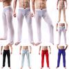 Men  Mesh Long Pants Underpants Sheer Trouser Soft Thin Mesh Lingerie