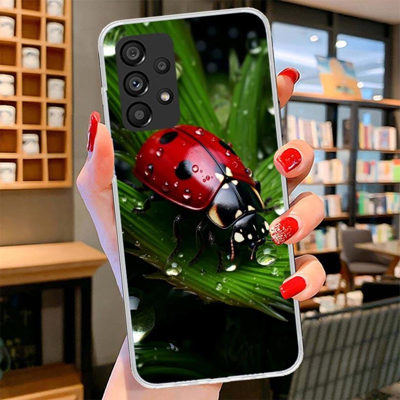 Insect Seven-Star ladybug Phone Case For Samsung Galaxy A17 A37 A57 A16 A26 A36 A56 A15 A25 A35 A55 A14 A24 A34 A54 A13 A23 A33