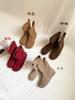 Korean Version of Flat-bottomed Round-headed Short Boots Women's Boots 2025 Autumn and Winter New Fashion Versatile Martin Boots