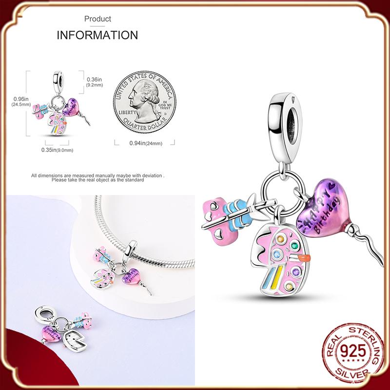 Подвески Plata De Ley S925, серебряный хамелеон, светящийся светлячок, самолет, чемодан, подходит для S925, оригинальные браслеты, кулон, ювелирные изделия своими руками