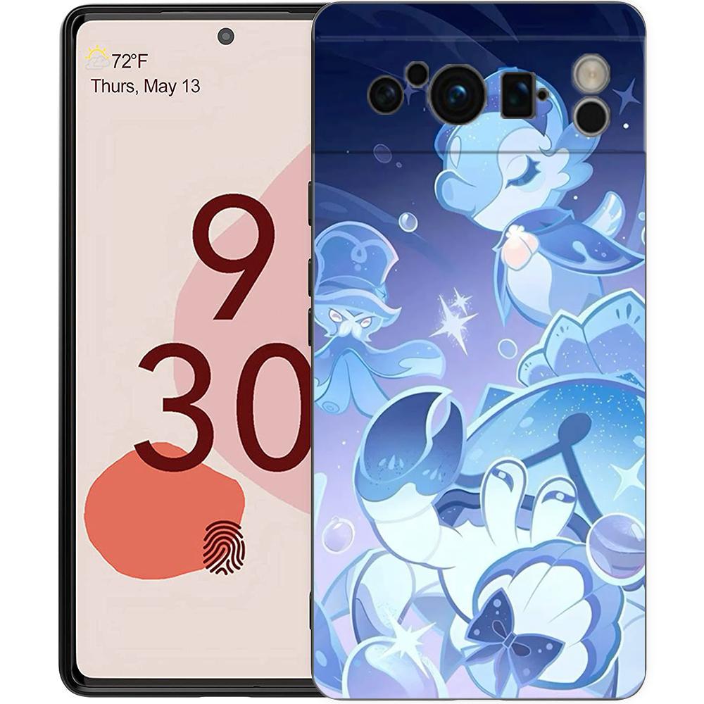 Чехол для телефона Google Pixel 10 Pro Pixel 9 Pro XL TPU Чехол Pixel 8 Pro 9A 8A 7A 7 6A 6 Pro Покрытие Genshin Impact Милая Фурина
