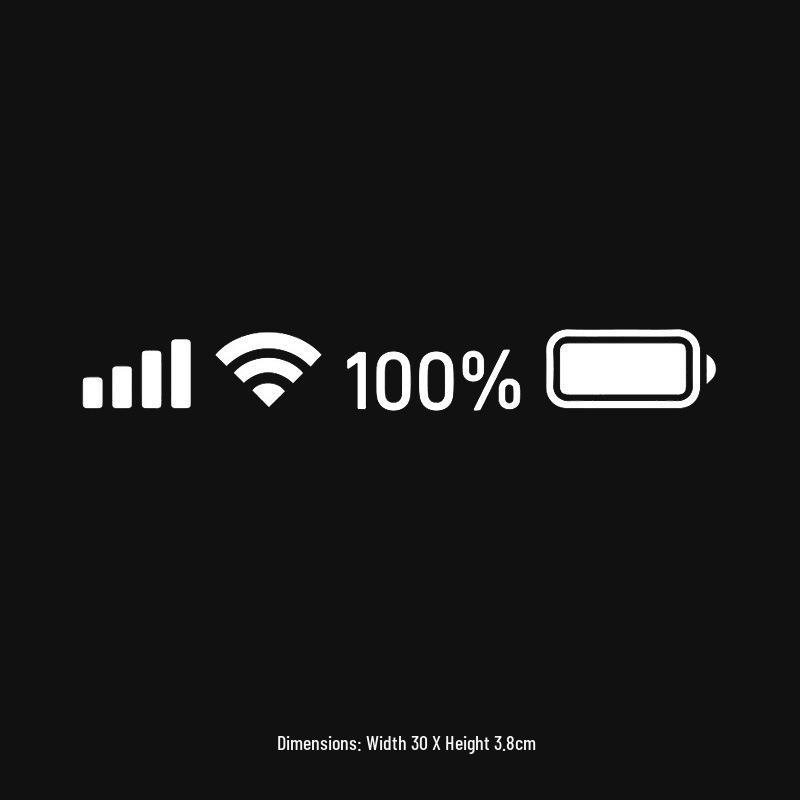 Наклейка на машину «Уровень сигнала WIFI и заряда батареи» - Забавная декорация лобового стекла для телефона