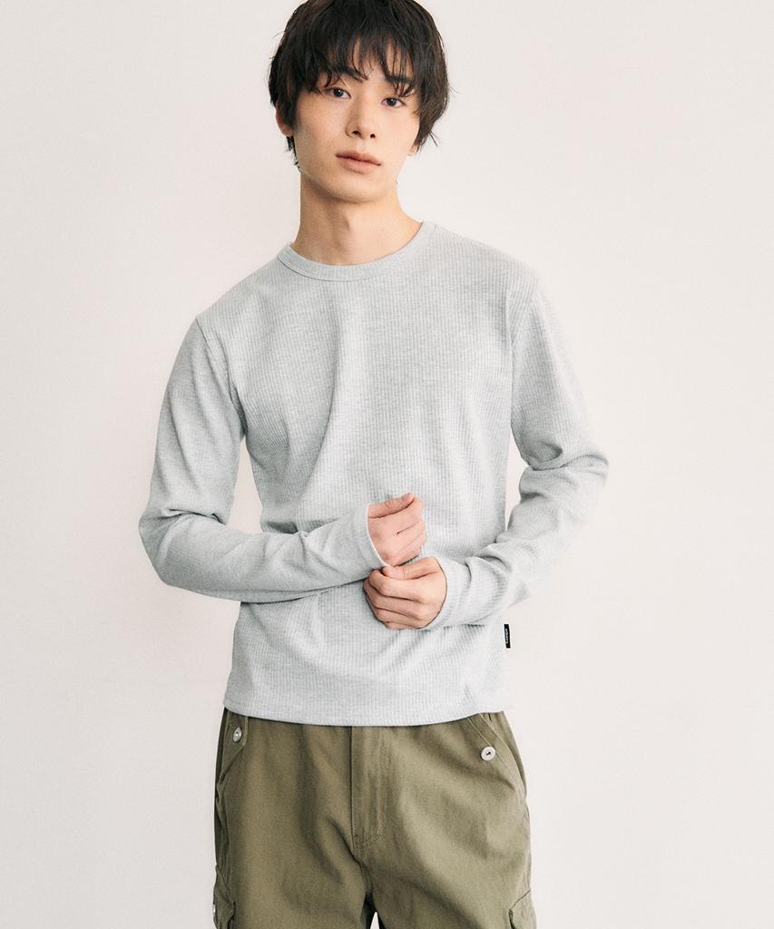 Leondi Rib Slim Long Sleeve - Серый