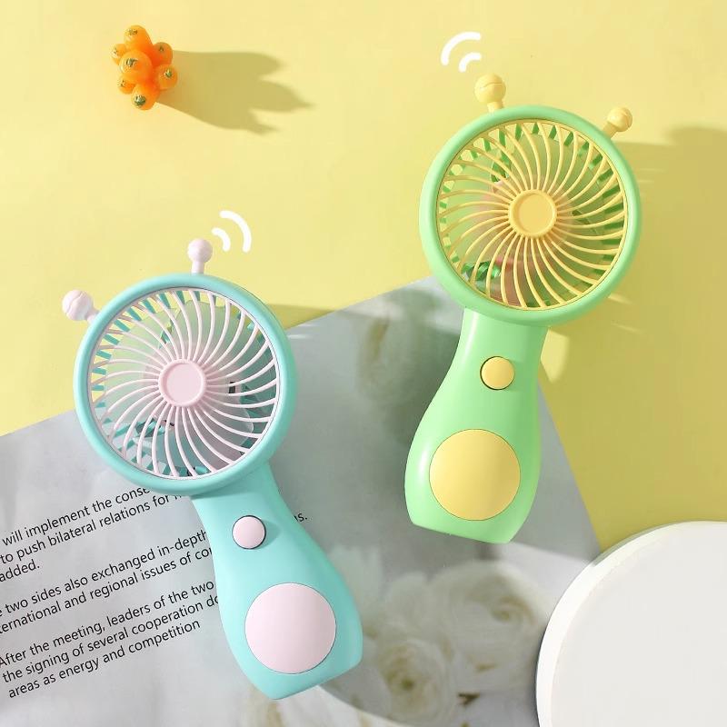 Cute Macaron Snail USB Mini Handheld Fan – Silent, Rechargeable & Portable