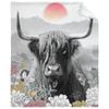 Highland Cow Blanket Animal Bedding Throw  Soft Cozy Fleece Plush  Size for Couch Bed Sofa Travelling Camping
