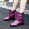 Fashion Outdoor PVC Non-Slip Wear-Resistant Rain Boots Women's Fashion Casual Low-Cut Women's Water Shoes Low-Cut Rain Boots