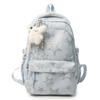 Schoolbag Large capacity schoolbag for men and women, junior high school students, campus solid color backpack, Japanese versatile college student 