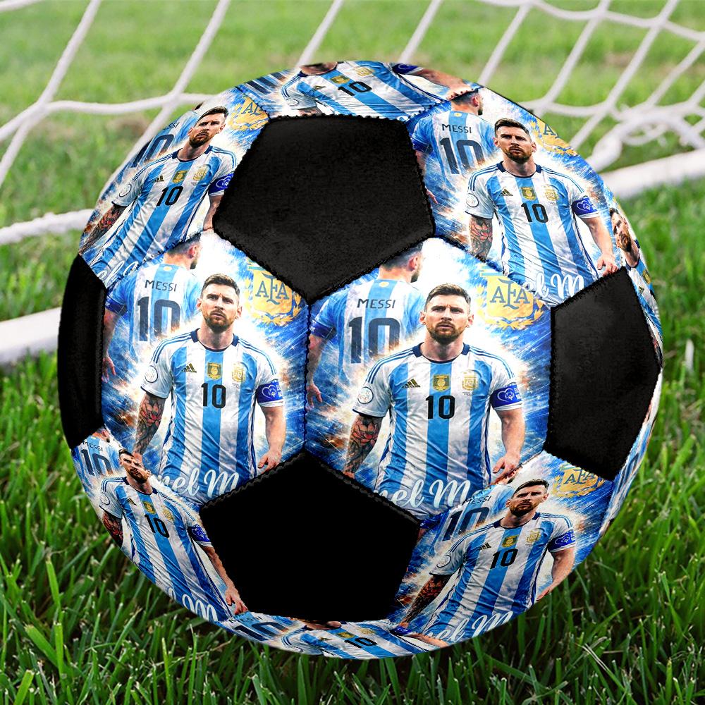 Мяч для мини-футбола Messi, цветной, для всех возрастов, размер 5, машинная строчка, ПВХ, готов к соревнованиям, прочный, с высоким отскоком