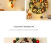 50CM Christmas Wreath & 2.7M Garland Set - Festive Door & Wall Decor