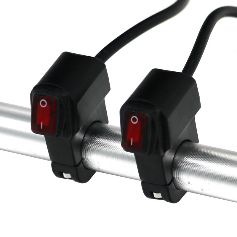 LMoDri переключатели для мотоциклов, водонепроницаемый скутер, квадроцикл, 7/8 дюйма, руль, индикатор поворота, электрический переключатель со светодиодной подсветкой двигателя