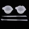 4x Silicone Measuring Cups for Resin, Mixing with Sticks, Epoxy Resin Cups,