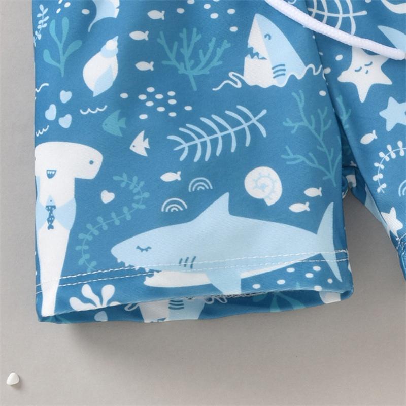 Детские шорты для плавания с принтом для мальчиков, повседневные пляжные шорты, плавки на шнурке