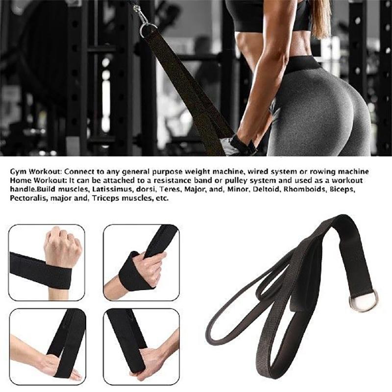 Веревка для фитнеса и трицепса. Крепление кабеля для тренировки. Силовая атлетика. Бодибилдинг. Крепление кабеля для силовых тренировок.