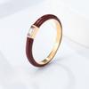 Супер Дисплей Байцзю Красное Масло Капающее Циркон Кольцо Титановая Сталь Гальванизированное Кольцо с Бриллиантом Женские Аксессуары Легкой Роскоши