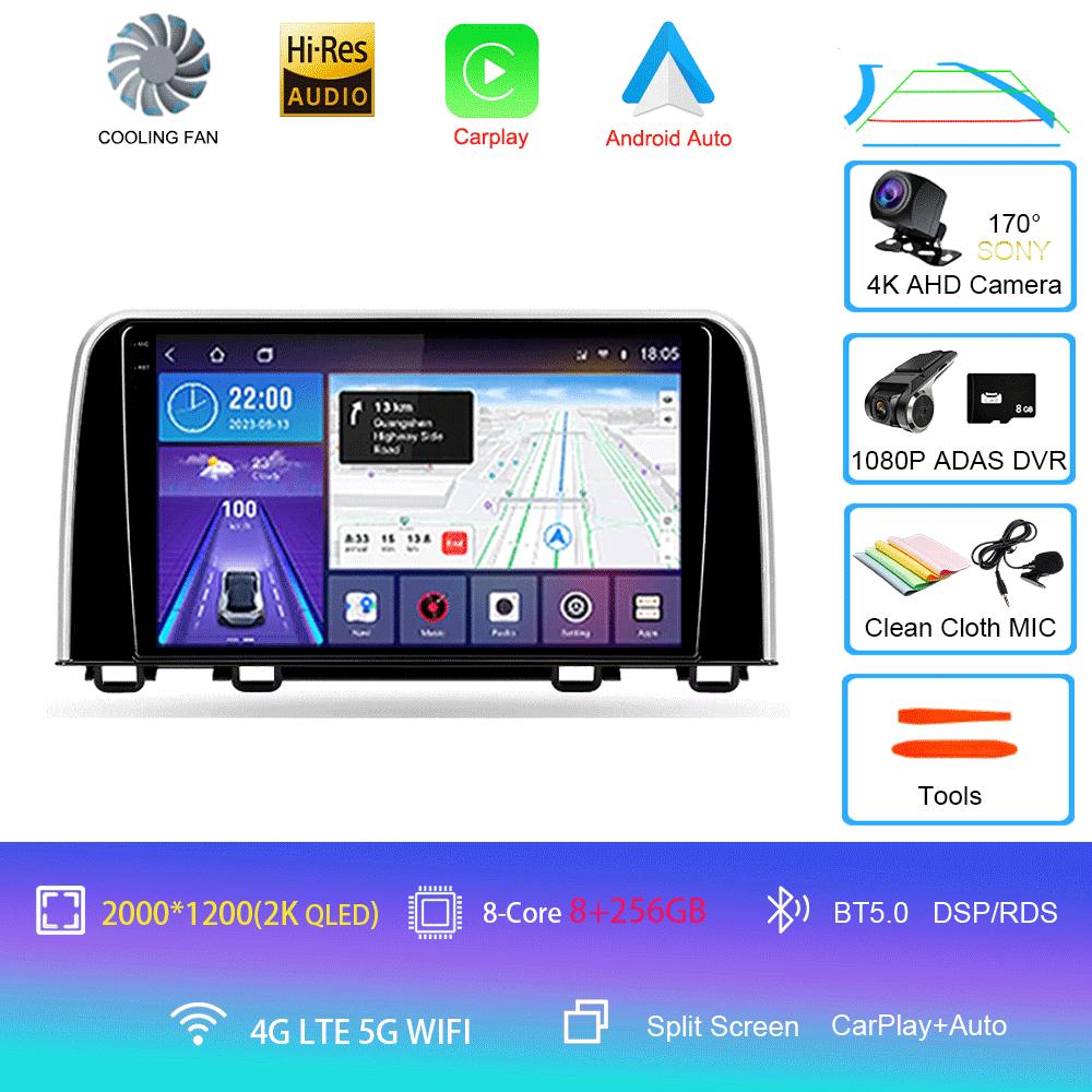 Android 14 Car Radio For Honda CRV CR-V 5 RT RW 2017 - 2022 Multimedia Video Player Navigation stereo GPS No 2din 2 din dvd