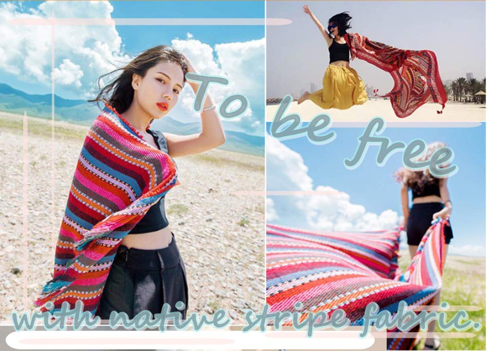 Полосатая ткань в этническом стиле 2 м лоскуты ткани родной узор Ortega материалы для рукоделия принадлежности для рукоделия изготовление сумок ручной работы переделка джинсовой ткани