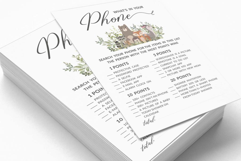 Inkdotpot Листья и Животные Набор Игр для Детского Праздника 50 Штук BabyA  AlphabetA  ABCA  Игра Гендерно Нейтральная Вечеринка