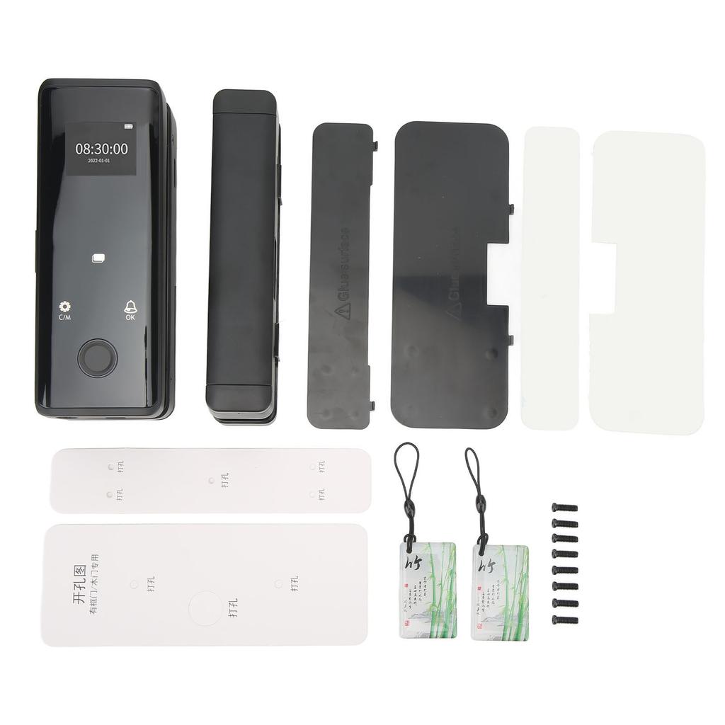 Smart Digital Glass Door Lock Fingerprint Password Keyless Entry Door Lock for Office