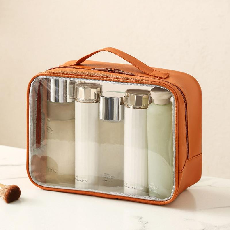 Transparent Beauty Kit Essential Waterproof See-Through Makeup Case Easy To Clean Travel Bag for Personal Care