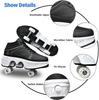 Роликовые коньки для Inline 4 Automatic Walking Invisible Pulley Shoes Skates Black без Девочки, дети, малыши, начинающие, милые, коньки, колеса,