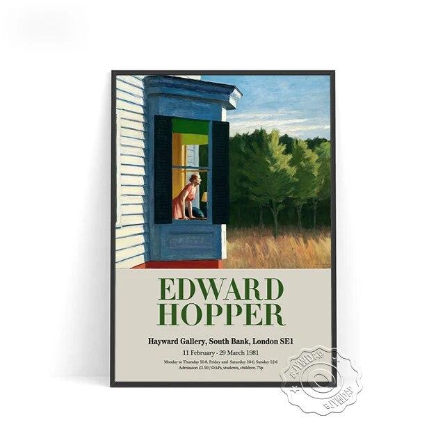 Плакат выставки Эдварда Хоппера, Художественные репродукции «Утреннее солнце», Настенная картина «Ночные ястребы», Настенное искусство с пейзажем из современной американской жизни без рамки