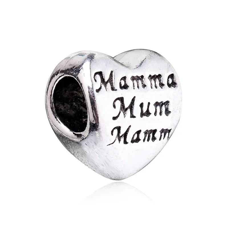 Новые бусины «Любовь, папа, бабушка, мама, сестра, лучшие друзья», подходят для браслета и браслета «сделай сам», для женщин, изготовление ювелирных изделий, Прямая поставка