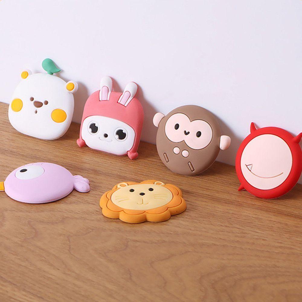 Мультяшный силиконовый дверной стопор настенный протектор клейкая дверная ручка бампер чехол анти-столкновения амортизирующая домашняя мебель накладка